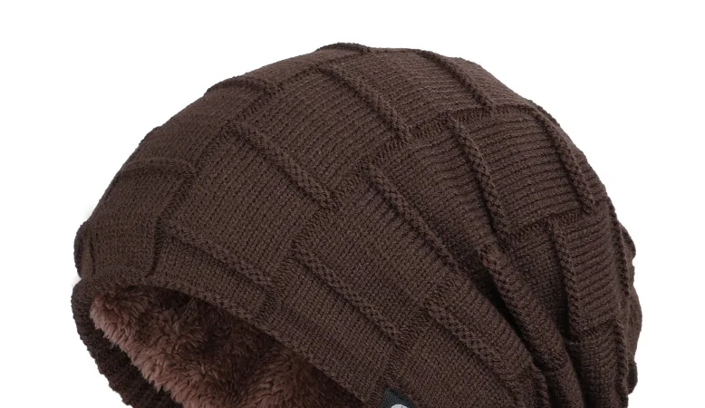 2019 новая брендовая мужская зимняя вязаная шапка, шарф, 2 шт., мужская и женская толстая подкладка, плюс бархатные шапочки, Теплая мужская