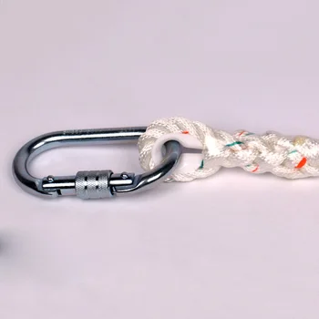 

Safety Rock Tree Climbing Rappelling Harness Belt Rope With Carabiner High Load Polypropylene Rope