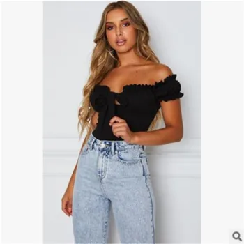 

2019 Fashion Women Summer Solid Casual Off Shoulder Top Vest Sleeveless Tops Shirt
