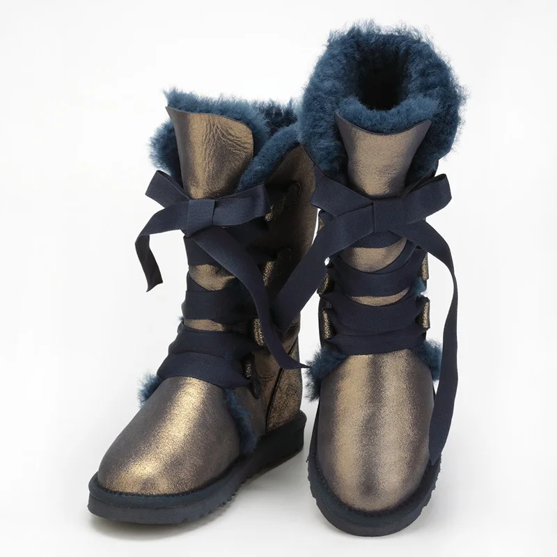 UVWP/Новинка; Лидер продаж; австралийские Нескользящие женские теплые зимние ботинки; женские зимние ботинки с натуральным мехом; овечья шерсть; обувь на плоской резиновой подошве