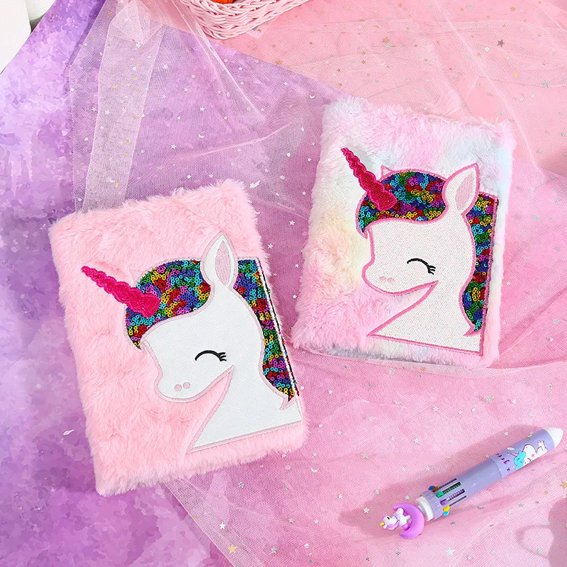 Милый плюшевый блокнот Kawaii Unicorn Cat Journal A5, дневник, линия, планировщик, руководство, Снова в школу, записная книжка, замечательный блокнот