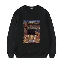 

Japanese Anime SLAM DUNK Sweatshirt Kaede Rukawa Graphic Printed Pullover Men Women Casual Crewneck Sweatshirts Man Sportswear