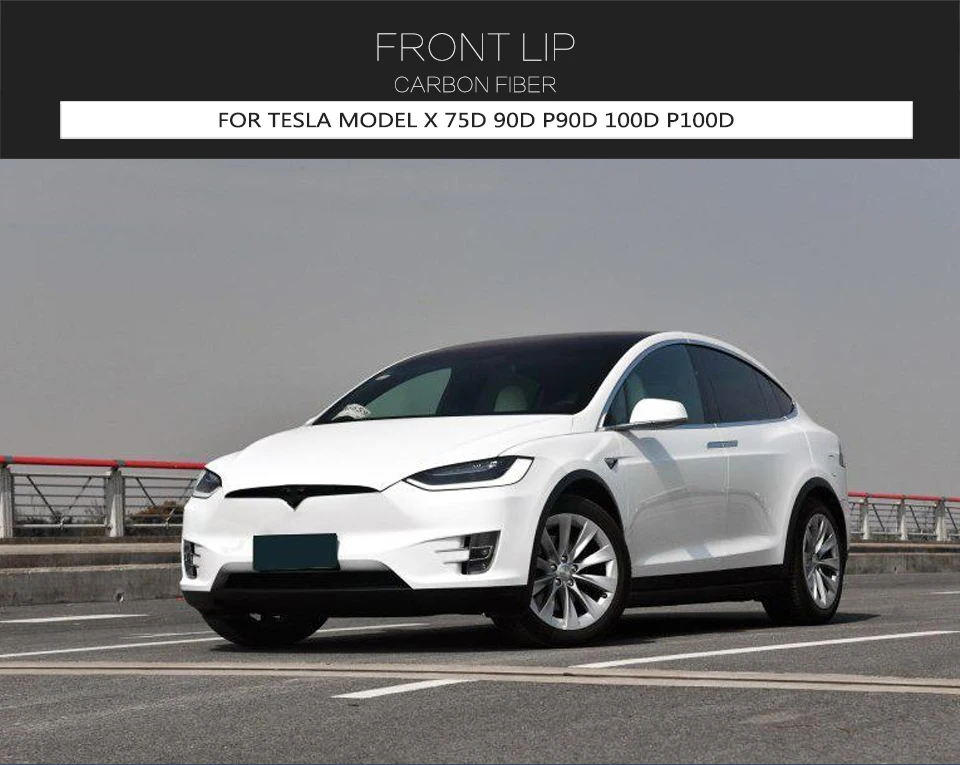 Передний бампер для губ разветвители для Tesla модель X- передний бампер для губ разветвители углеродного волокна