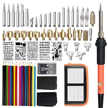 

71 Pcs/set 110V Wood Carving Pen Burning Set Electric Soldering Iron Set Pyrography Tools Kit WWO66