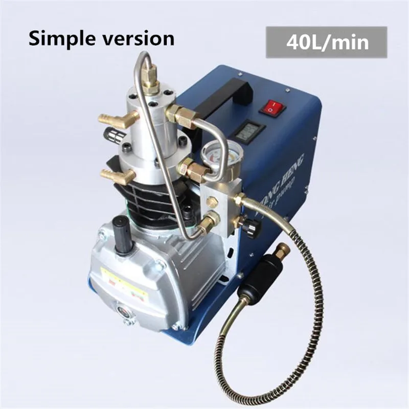 Simple version 220 В/110 в кВт 300 бар 30 мпа 4500Psi Электрический воздушный компрессор воздушный насос высокого давления пневматический пистолет для подводной винтовки PCP Надувное устройство - Напряжение: Simple version
