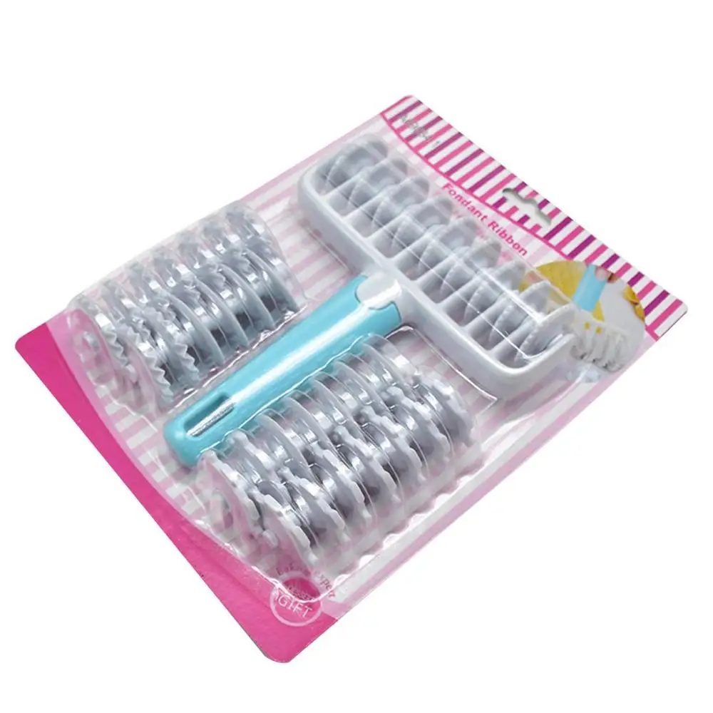 Diy Baking Tools Replaceable Roller Knife Fondant Baking Cookies Print Decorative Roller Knife Plastic Tools