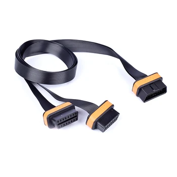

Car OBD2 OBD one-two extension cable car computer cable OBD2 one for two noodle line 16 pin full power 1 meter