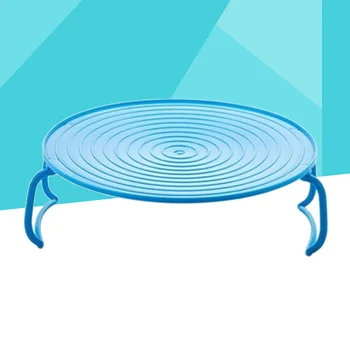 

Kitchen Microwave Steamer Dish Storage Rack Multifunctional Collapsible Rice Steamer Tray (Blue)