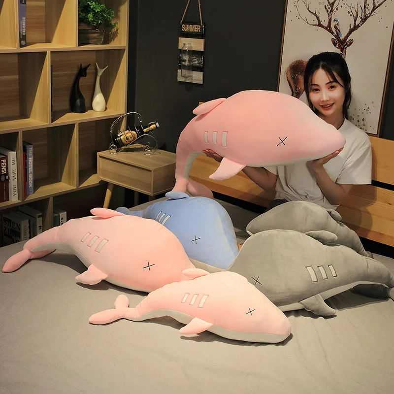 

Stuffed Animal Gem Dolphin Creative Decor Doll Lovely Children's Birthday Gift Cartoon Super Soft Plush Toy Sea Animal Big Blue