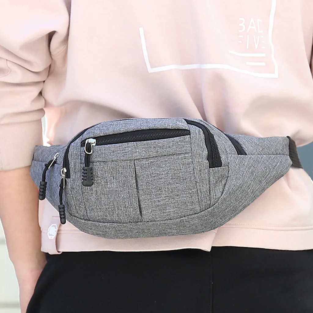 Men's And Women Simple Leisure Fashion Oxford Sport Fitness Waist Packs Outdoor Sport waist bag Bolsa Cintura For Man Woman