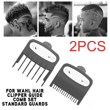 

2Pcs Hair Clipper Limit Comb Guide 1.5mm/4.5mm Size Barber Replacement for Wahl
