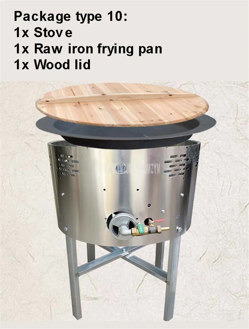 Multi-purpose Frying Stove Raw Iron Frying Pan Deep-Fried Dough Stick Making Stove Frying Dumpling Dough Gas Fuel Commercial Use - Цвет: Package type 10