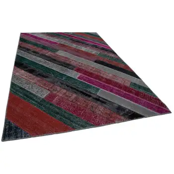 

200x290 Cm Multicolor Handmade Modern Patchwork Rug-7x9 Ft