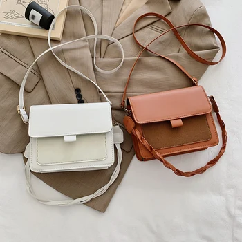 

PU Leather Crossbody Bags Lady Shoulder Handbags Female Solid Color Casual Summer Simple Totes for Women 2020 Trend