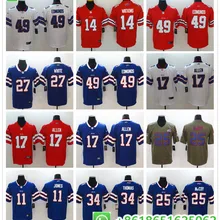 Мужские футболки Buffalo Tre'Davious White Tremaine Edmunds Josh Allen LeSean McCoy Jim Kelly Game color Rush футбол BHR01