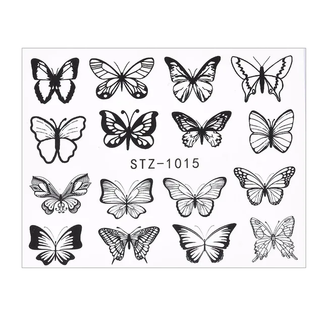 1Pcs Water Nail Decal and Sticker Flower Leaf Tree Green Simple Summer DIY Slider for Manicure Nail Art Watermark Manicure Decor TA610