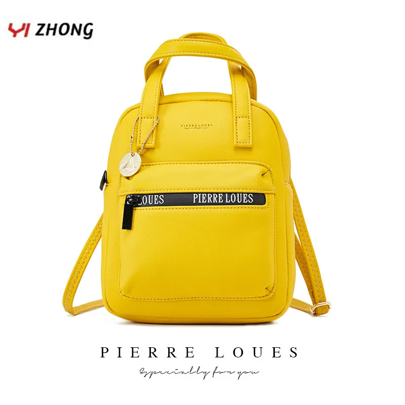 

YIZHONG Leather Luxury Backpack Multifunction Daily Travel Korean Backpack Purse for Women Ladies Shoulder Bag Mochila Feminina