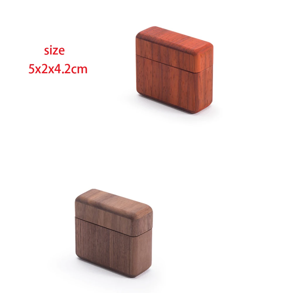 Wedding Valentines Engagement Wooden Ring Bearer Box, Handmade Rustic Wedding Ring Box Holder Custom Ring Box (4)