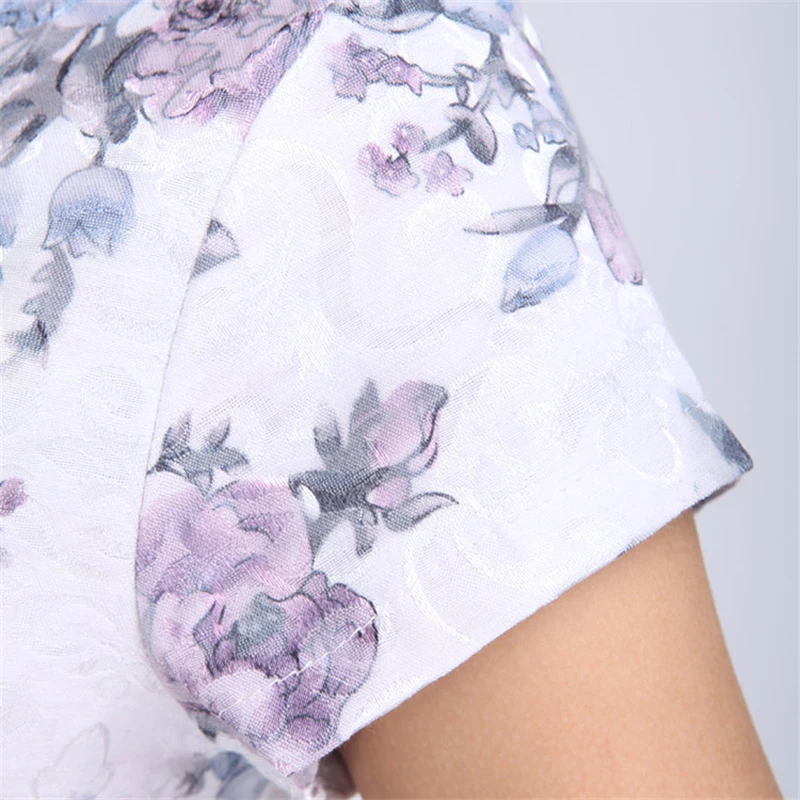 Tang zhuang blusa китайский модный Улучшенный Топ cheongsam летний национальный ветер тонкий платье для мамы платье