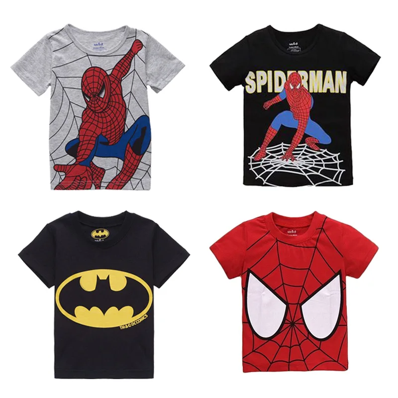 Spiderman Niños Camiseta De Manga Corta