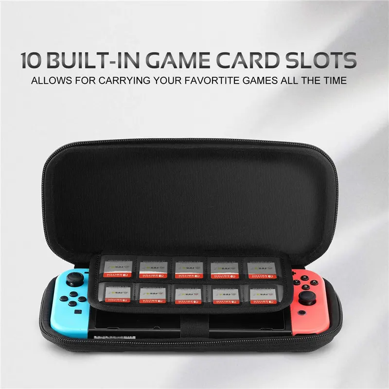 Чехол для консоли nintendo Switch Mumba ультратонкий жесткий чехол для переноски для консоли nintendo Switch с 10 картриджами-черный