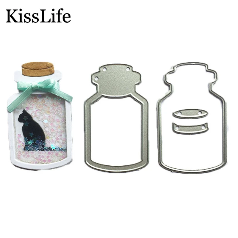 Новинка 2019 металлические Вырубные штампы в виде бутылки желаний дрифта сделай