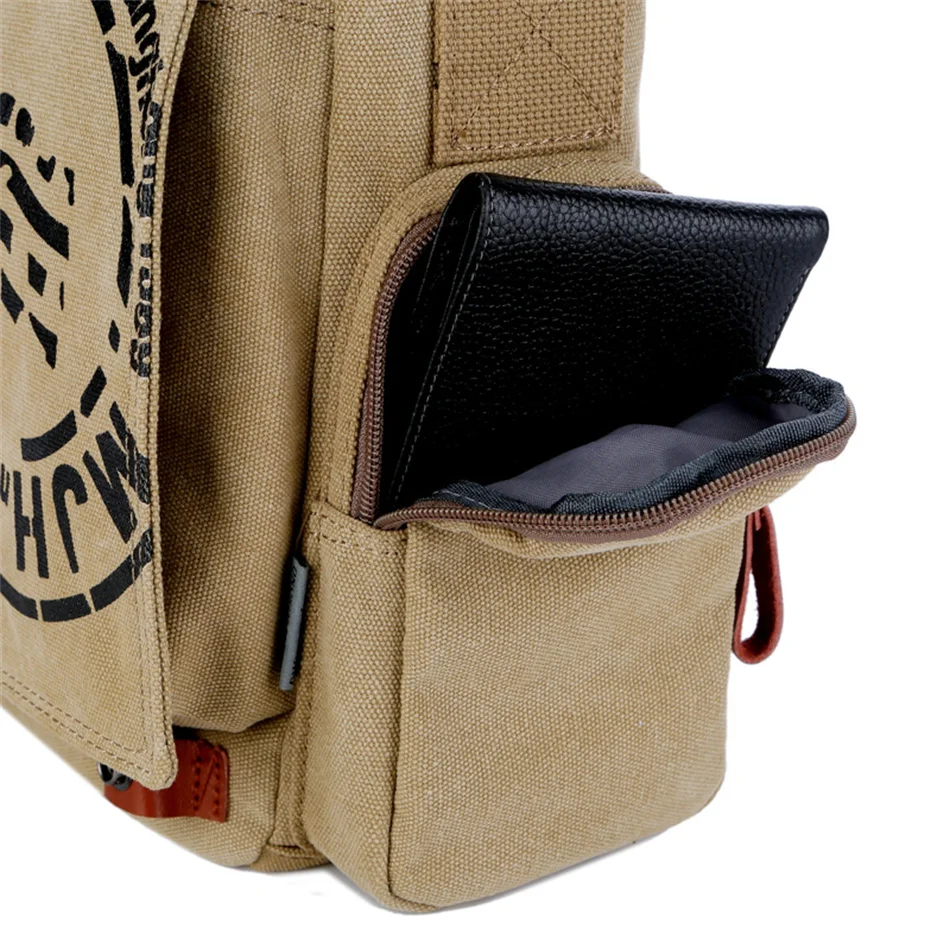 Shoulder Messenger Bag, in Vintage Military Canvas,