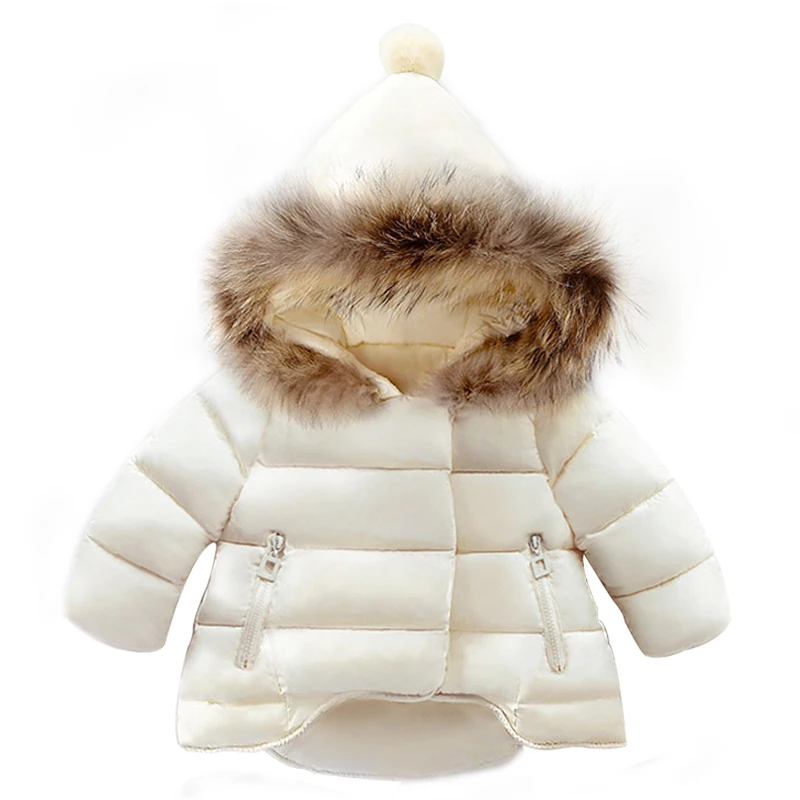 Winter Baby Girls Coats Outwear Fashion Children Long Sleeve Children Jackets Clothing Warm Hooded Coat 1 2 3 4 5 6 Year