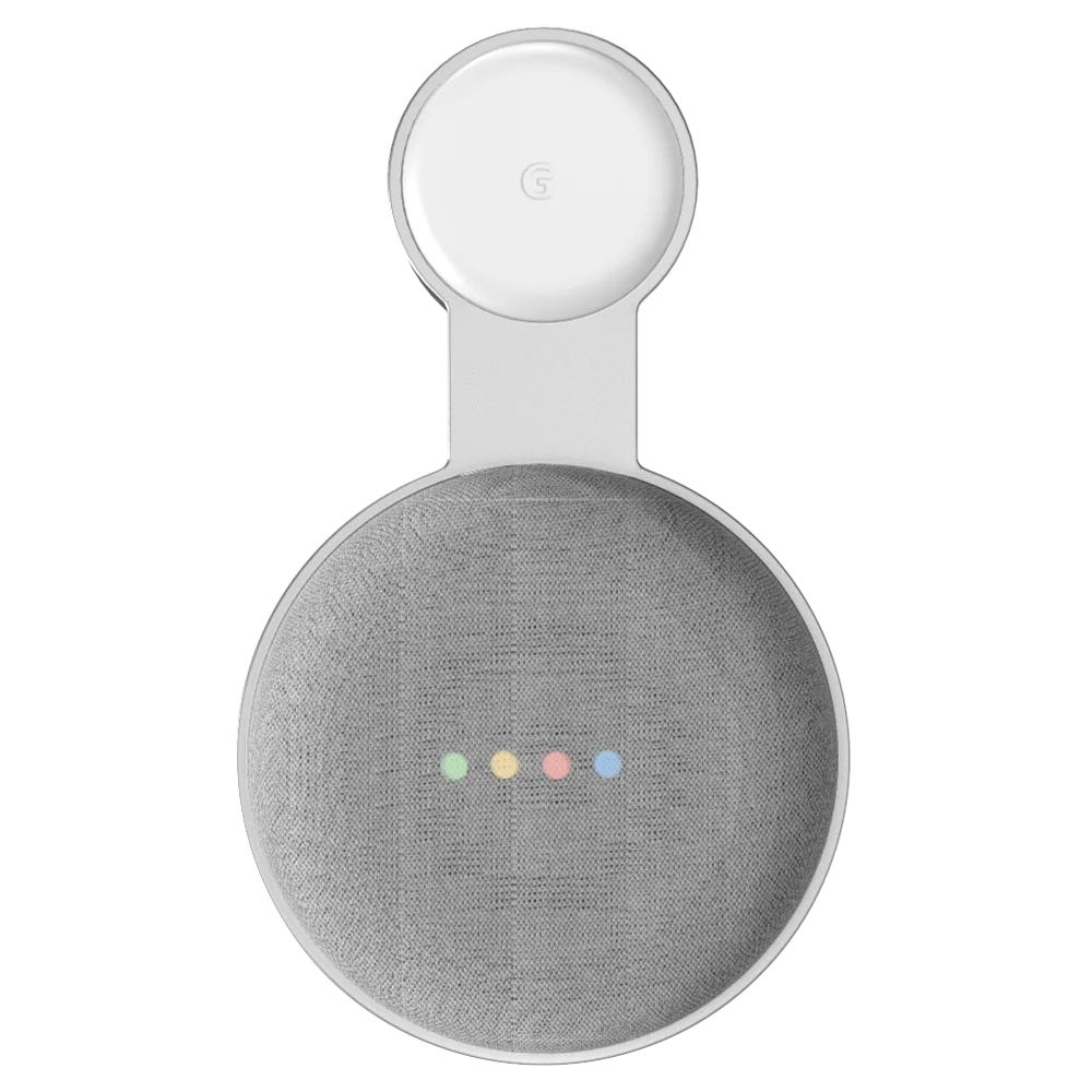 Белый Для Google Home Мини-розетка настенный держатель аудио голосовой помощник штекер в спальню Ванная комната Кухня Исследование аудио крепление динамик - Цвет: Белый