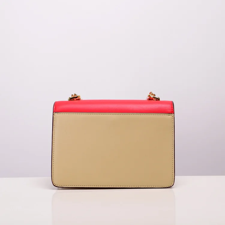 Woman new Beach Bag Women's Singles Shoulder Package Diagonal Small Square Chain Hit Color Handbag Crossbody korean Style