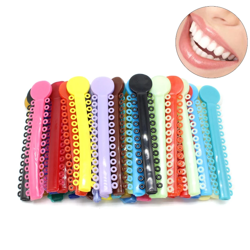 40PcsPackDentalElastomericLigatureTiesOrthodonticsElasticRubber