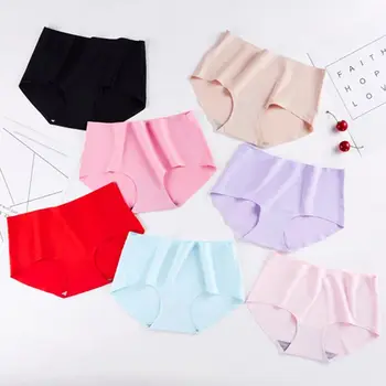 

Women's Panties ice silk Intimates seamless underwear triangle big yards of female briefs Comfortable Breath