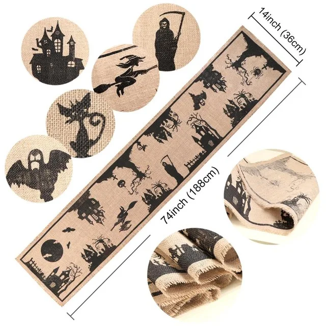 table runner OurWarm 60*60 дюймов шарф Хэллоуин пончо череп на заказ для женщин белый кружево Скелет пончо Хэллоуин вечерние подарки Прямая поставка - Цвет: table runner
