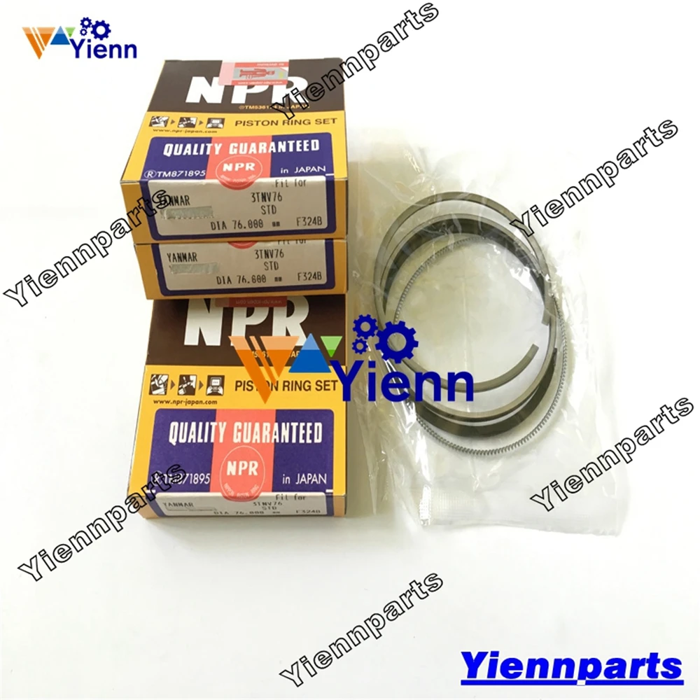 3TNV76 3TNV76-GGE 3TNV76-HGE комплект поршневых колец 119717-22080 для дизельного двигателя Yanmar