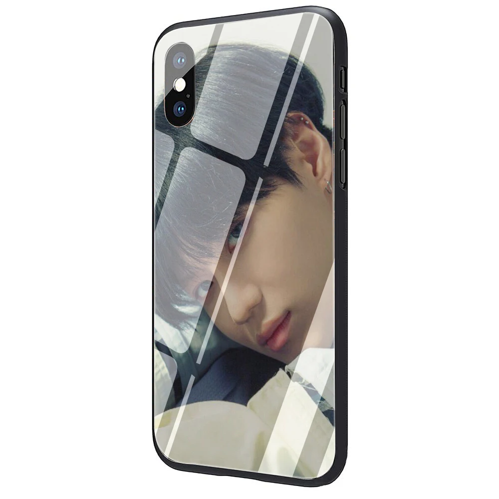 EWAU KPOP SHINee Taemin закаленное стекло чехол для телефона чехол для iPhone 5 5S SE 6 6s 7 8 Plus X XR XS 11 Pro Max