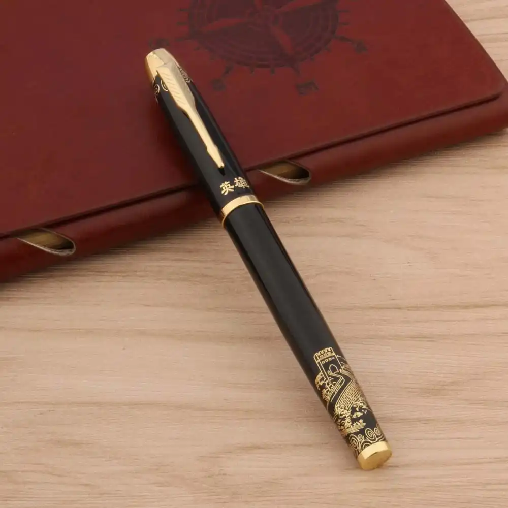 Logam 807 Fountain Pen Golden Buah Hitam Dipoles Kaligrafi Dinding Besar Alat Tulis Kantor Sekolah Menulis Hadiah Fountain Pen Pen Fountain Penpen Pen Aliexpress
