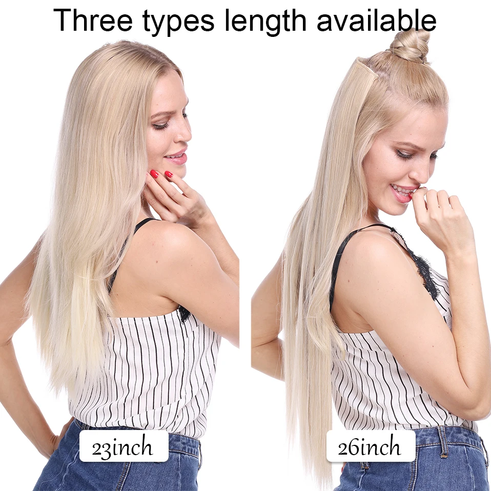 Snoilite 23 30inch Long Straight Women Clip In One Piece Hair