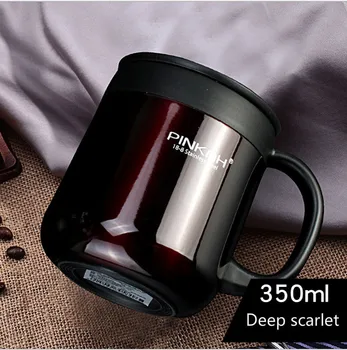 

JM 2019460ML 304 Stainless Steel Thermos Mugs Office Cup With Handle With Lid Insulated Tea mug Thermos Cup Office Thermoses