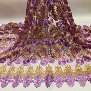 

2020 Hot Sale genreous 100cotton Lace FabricHigh Quality African Nigerian Wedding Lace Fabric With Stones For Women Dress
