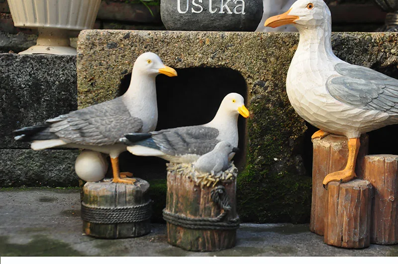 Модель чайки seabird принт с птицами Садовый пруд