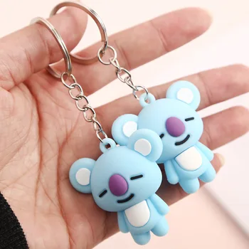 

koala keychain for women PVC koala bear key chain key holder cute cartoon portachiavi chaveiro llaveros bag charm