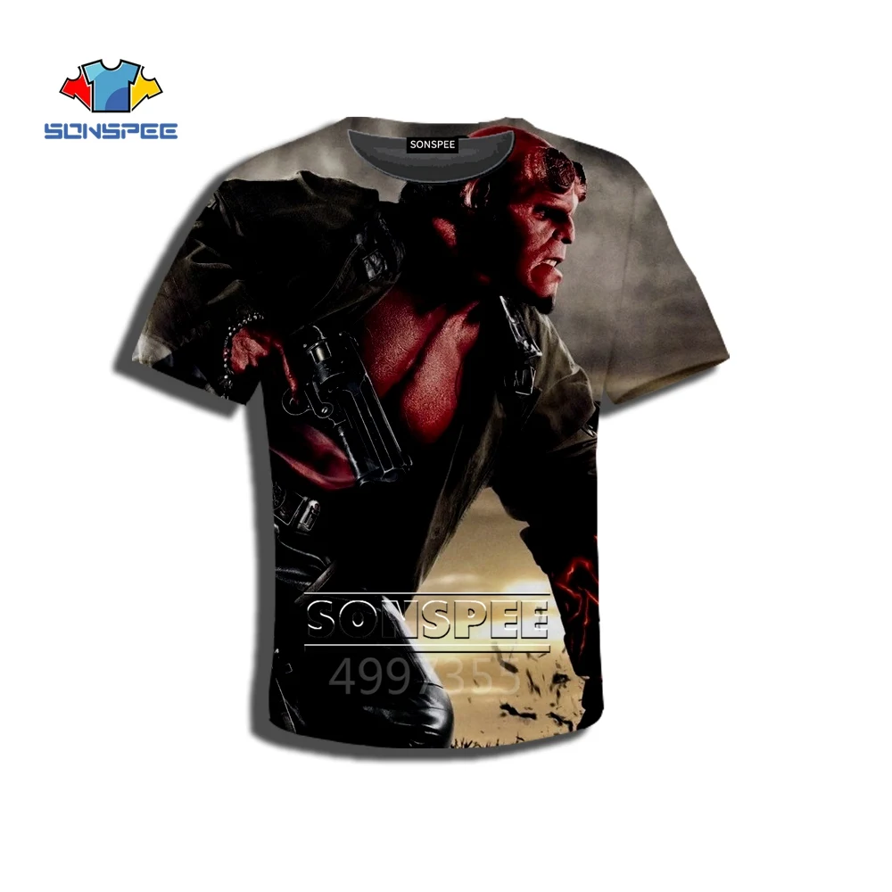 SONSPEE Son of Satan movie Hellboy Harajuku футболка толстовка с капюшоном с 3d принтом модная детская одежда для мальчиков и девочек подростков X265 - Цвет: 1