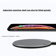 Быстрое Qi Беспроводное зарядное устройство док-станция зарядка алюминиевый коврик портативный для iPhone11 Pro XS Max Xs X SUB