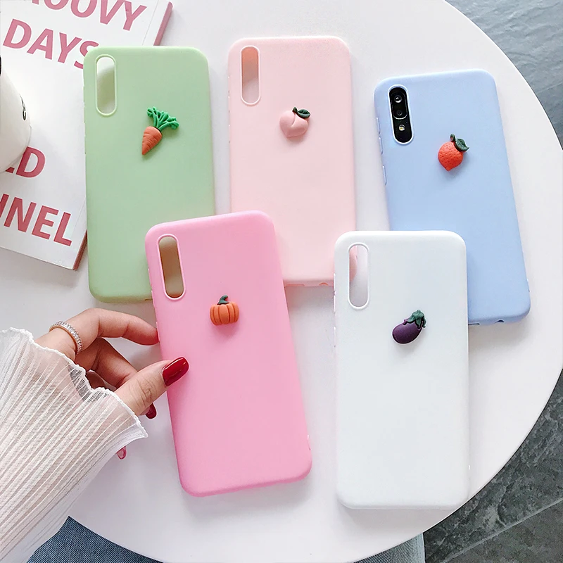 ins Cute 3D fruit Silicone Soft Phone Case For Samsung Galaxy A5 A6 A7 A8 A9 A70 A520 A530 A750 A720 A9S Plus + Pro A 5 6 Cover | Мобильные