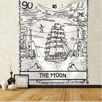 

Troat card the moon tapestry Indian Mandala Witchcraft Hippie Tapestry Boho decor Macrame Wall Hanging Tapestry