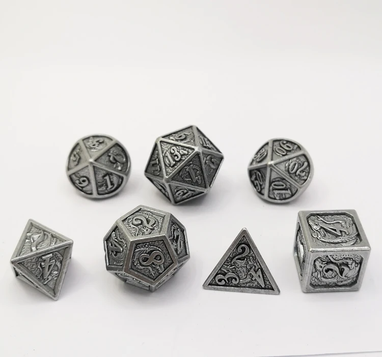 Продукт цинковый сплав rpg кости dnd наборы для настольных игр
