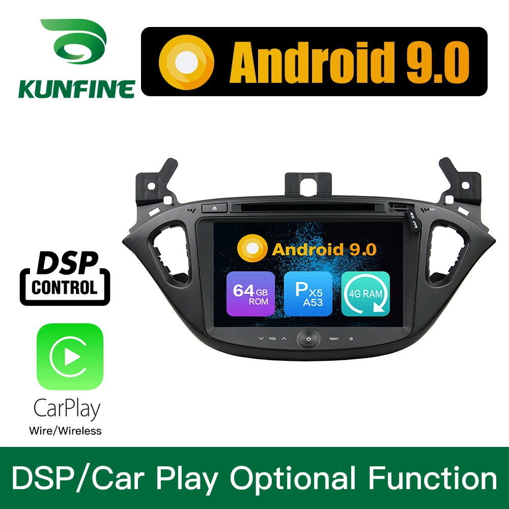 Excellent Android 9.0 Octa Core 4GB RAM 64GB Rom Car DVD GPS Multimedia Player Car Stereo for OPEL CORSA 2015-2016 Radio Headunit 3G 0