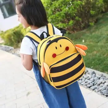 

Children Backpack Cute Bee Shape Handbag Girls Kids Backpack Large Capacity Nylon Knapsack Adjustable Shoulder Srap Dropshipping