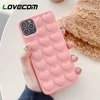 LOVECOM Cute 3D Love Heart Candy Color Phone Case For iPhone 12 Mini 12 11 Pro Max XR X XS Max 7 8 6S Plus Case Soft Back Cover ► Photo 1/6