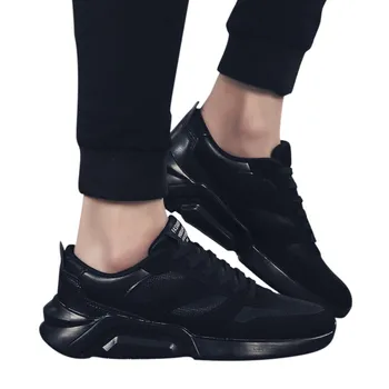 

Vogue Non-Leather Casual Shoes Lightweight Breathable Sneakers Shoes Lace-Up Mesh Surface Running 18Apl17